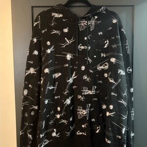 Star Wars Black and White Spacecraft Hoodie